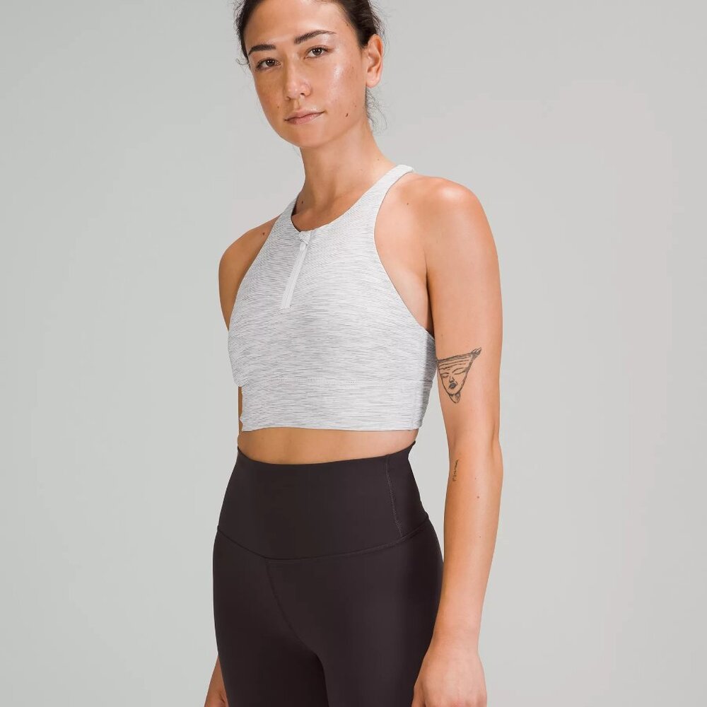 Energy Bra Long Line Zip EUC 12